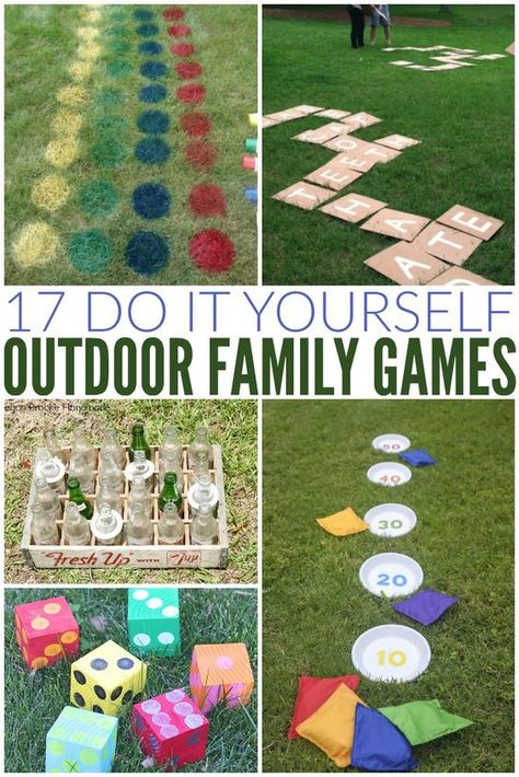 Games To Play At Summer Camp, Summer Outdoor Activities For Kids 8-10, Food Ideas For Outdoor Party, Outside Family Games Outdoor Fun, Summer Camp Outdoor Activities, Easy Backyard Birthday Party Ideas, Family Camp Games, Family Reunion Decorating Ideas Easy Diy, Camping At Home Ideas For Kids