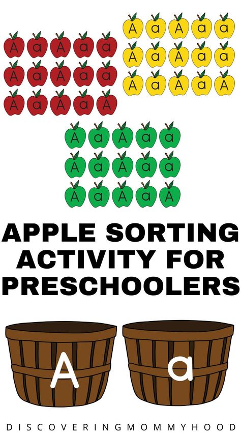 Apple Lesson Plans, Lower Case A, Trace The Alphabet, Preschool Apple Activities, Apple Letters, Preschool Apple Theme, Letter Sorting, A Is For Apple, Alphabet Handwriting Practice