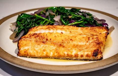 3 ingredient Baked Ling Cod is keto, paleo, and so easy. Get the marinade recipe that is quick, healthy, and tasty too. Will work on all types of fish and makes a hassle free dinner with a little bit of miso. #glutenfree #dairyfree Miso Glaze Recipe, Lingcod Recipe, Cod Recipes Healthy, Cod Fish Recipes, Roast Fish, Miso Glaze, Fish Fillets, Cod Recipes, Fish Dinner