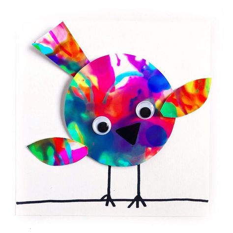 QUICK Bird Art For Kindergarten, Pet Bird Crafts Preschool, Spring Bird Crafts Preschool, Preschool Bird Art, Easy Bird Crafts For Preschoolers, Bird Preschool Craft, Bird Art For Toddlers, Preschool Bird Crafts, Birds Crafts Preschool