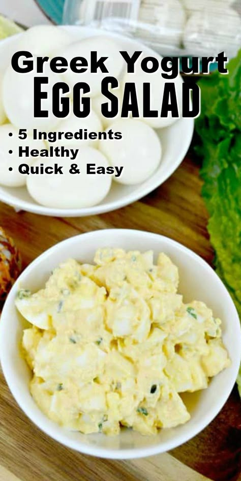 Greek Yogurt Lunch Recipes, Easy Healthy Egg Salad, Egg Yogurt Toast, Dishes With Yogurt, Egg And Greek Yogurt, Greek Egg Salad, Egg Salad Recipe Healthy Low Carb, Greek Yogurt Sandwich, Ww Egg Salad Recipe