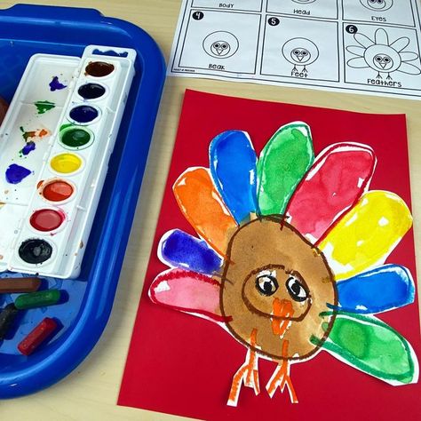 Jackie Kops ⭐️ Preschool & Pre-K on Instagram: "Turkey directed drawing is the perfect activity for this week! Directed drawings are a fun way to teach students how to draw and build fine motor strength! Each Directed Drawing Unit will include eight different directed drawings. These directed drawings are very simple, making them perfect for little learners in preschool, pre-k, kindergarten, and first grade. Included are ideas to make directed drawings with various art media and background op Turkey Drawings, Centers For Preschool, Pocket Of Preschool, Turkey Activity, Turkey Art, Dramatic Play Preschool, Thanksgiving Preschool, Directed Drawing, Early Childhood Classrooms