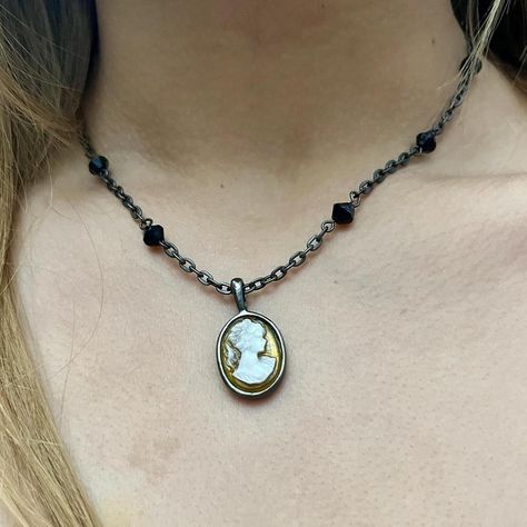 Vintage 1990s Victorian cameo choker necklace 
15.5... - Depop Goth Coquette, Cameo Choker Necklace, Cameo Choker, Victorian Cameo, Vintage Goth, Choker, Choker Necklace