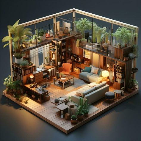 isometric interior room architecture generative AI Isometric Art Room, Isometric Interior, Room Architecture, Isometric Room, Loft Apartments, Isometric Art, Isometric Design, Single Room, Interior Room