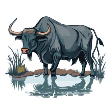 sticker clipart an animal illustration of a bull in a pond cartoon,sticker,clipart,cartoon Carabao Clipart, Pond Cartoon, Buffalo Vector, Sticker Clipart, A Bull, Background Images Wallpapers, Water Buffalo, Clipart Cartoon, A Pond