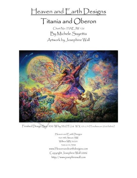 Titania And Oberon, Heaven And Earth Designs, Josephine Wall, Earth Design, Heaven And Earth, Heaven On Earth, Wall Artwork, Blue Moon, Cross Stitch