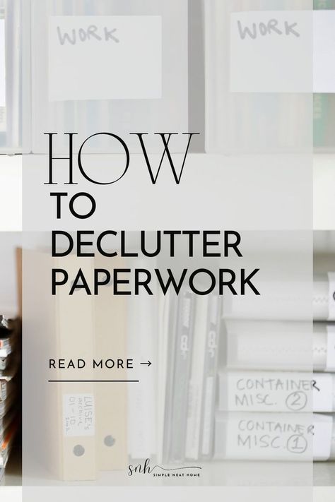 Ready to clear out those paper piles? Don't let paper clutter take over your life. Say goodbye to the stress of a cluttered home office with these expert tips on how to declutter paper piles and streamline your workspace. From filing systems to digital storage, discover the best ways to declutter paperwork and keep your home office organized. Learn how to clear paper clutter and keep your space organized for good with these expert tips on decluttering paperwork. Decluttering Paperwork, Declutter Paperwork, Paperwork Storage, Office Filing System, Paper Decluttering, Office Decluttering, Cluttered Home, Organize Office Space, Easy Home Organization