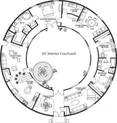 Aunt Beru, Monolithic Dome Homes, Round House Plans, Interior Courtyard, Dome Homes, Detail Arsitektur, Geodesic Dome Homes, Pelan Rumah, Dome Home