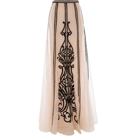 With its swirling stitched pattern and crystal embroidery, the Temperley London Long Crivelli Skirt is beautifully romantic. The sheer silk-organza panels and … Long Pink Skirt, Long Skirt Pattern, Sheer Maxi Skirt, Pink Maxi Skirt, Fig Leaf, Silk Maxi Skirt, Maxi Lace Skirt, Skirts Long, Pretty Skirts