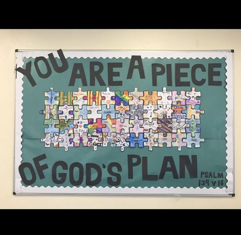 Cultural Humility Bulletin Board, 1st Grade Christian Classroom, Christian Displays School, Christian Booth Ideas, Forgiveness Bulletin Board Ideas, Awana Decorating Ideas, Catechism Classroom Decor, Hope Squad Bulletin Boards, Confirmation Classroom Display