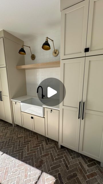 Laundry Room With Deep Sink, Laundry Upper Cabinets, Pull Out Drying Rack Laundry, Laundry Room Cupboards, Outside Laundry, Hidden Laundry Rooms, Washer Dryer Laundry Room, Laundry Cupboard, Mop Storage