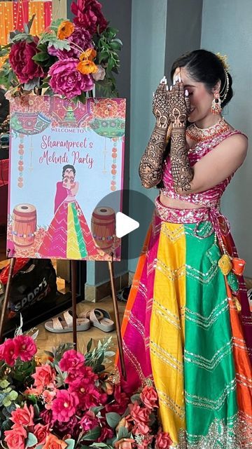 3,186 likes, 15 comments - kstheweddingg on May 25, 2024: "Sharanpreet’s fun filled Mehndi Party! We henna-ed, we Bhangra-ed, we sang, we Giddha-ed, we indulged, we bombed the photobooth, vibing with vibrance through it all! PS: catch the realest bride moment at the end 🤪 Welcome Board: @ekancard Bride’s Mehndi: @shainaazmehendi2010 Bride’s Makeup: @makeupbyrupa_ Bride’s Outfit: @sabhyabridal Decor: @jsvior @jsvior_shal Photography: @jdartsphotography Videography: @signaturefilms.my Mehandi Costume For Bride, Mehndi Set Up At Home, Hairstyle For Mehendi Function, Henna Party Outfit, Mehndi Event Decoration, Mehndi Party Decoration, Mehndi Look For Bride, Mehndi Outfit For Bride, Mehndi Decor At Home