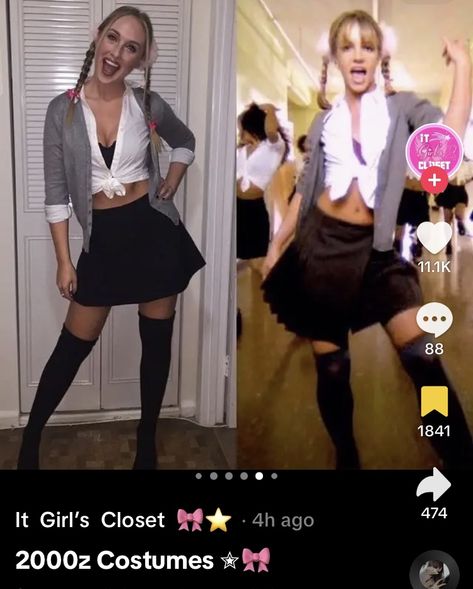 Halloween Costumes Ideas For Women, Britney Spears Costume, Halloween Costumes Easy, Girly Costumes, Easy Diy Halloween Costumes, Halloween Costumes Ideas, Best Friend Halloween Costumes, Halloween Costumes For Women, Diy Halloween Costumes For Women