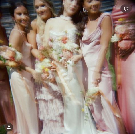 Anti Bride Bridesmaids, The Anti Bride, Anti Bride Wedding Aesthetic, Weddings On Film, Anti Bride Wedding, Wedding On Film, Muted Pastels, Wedding Doves, Anti Bride