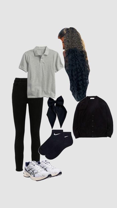 Uniform Aesthetic Pants, Outfits With Collared Shirts For School, Winter School Uniform Outfits, Uniform Outfits Ideas School, School Outfit Ideas Uniform, Outfits For School Uniform, Uniform Outfits School, Cute Uniform Ideas For School, School Style Uniform