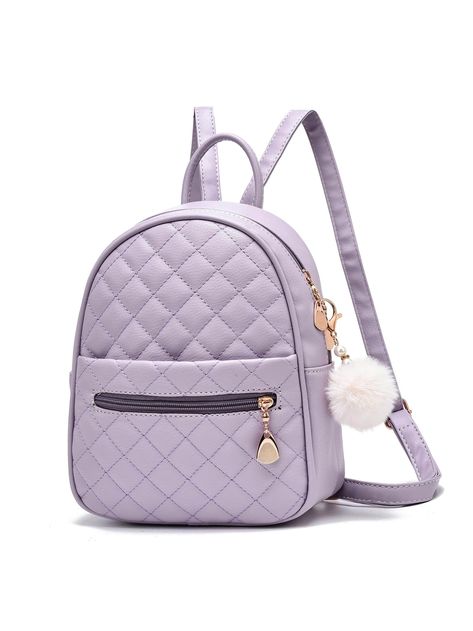 ☆ FABRIC&SIZE: Cute mini backpack is made of soft vegan PU leather with polyester lining and lovely pompom ball decor, fashion backpack purse for women teenage girls. It measures 25cm/9.84inch(L) x 12cm/4.72inch(W) x 20cm/7.87inch(H). ☆ STRUCTURE: Small purses with zip main compartment, interior contain 2 open pockets, 1 wall zip pocket. Exterior has 1 front easy access zip pocket, 1 back of the backpack has an anti-theft zip pocket,enough for your daily use. ☆ GIRLS SWEET CHOICE: Backpack purse is both for girls and women, used for daily shopping, day trips and short travel. It can hold your wallets, keys, cell phones, makeup and other small accessories and stuffs.but it cannot fit for iPad and laptop.Mini Backpack for Women Small Size Teen Girls Backpacks Purses Leather Shoulder Bag Scho Girls Backpacks, Small Leather Backpack, Cute Mini Backpacks, Mini Backpack Purse, Aesthetic Bags, Leather Backpack Purse, Colorful Backpacks, Backpack Style, Backpack For Teens