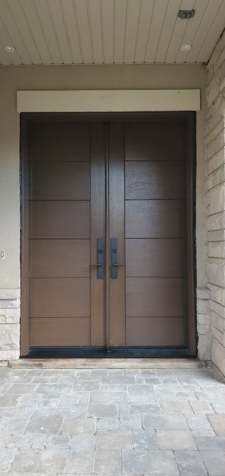 Modern Double Door Entrance Front Entry, Front Double Door Ideas Modern, Modern Wooden Double Doors Entrance Front Entry, Entry Double Door Designs, Modern Double Doors Entrance Wood, Dubble Doors Design Wooden, Main Entrance Door Design Main Entrance Door Design Architecture, Double Door Main Door, Wooden Main Door Design Entrance Modern Double