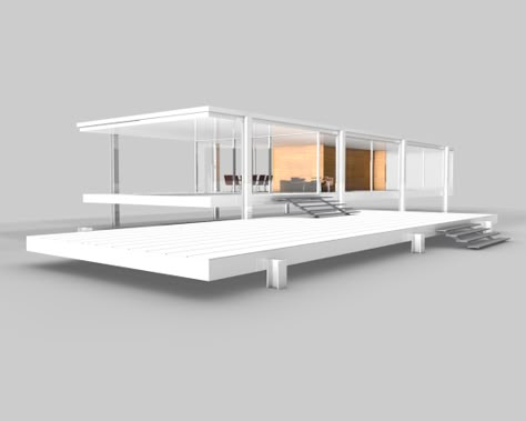 Farnsworth house — Mies van der Rohe Farnsworth House Model, Farnsworth House Plan, Ronchamp Le Corbusier, Mies Van Der Rohe Architecture, Modern Glass House, Glass House Design, Farnsworth House, Modern Tropical House, Case Study Houses