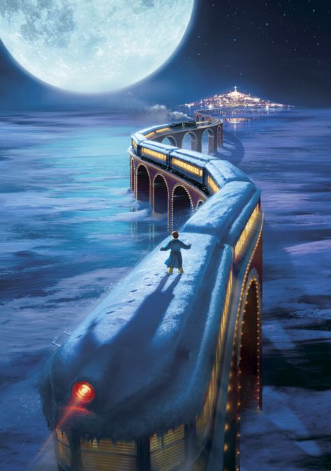 Polar Express Book, Polar Express Movie, Polar Express Train, The Polar Express, Xmas Wallpaper, Fotografi Kota, Cuadros Star Wars, Christmas Phone Wallpaper, Illustration Noel