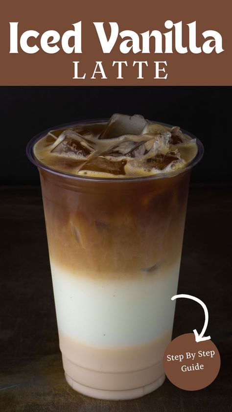 We’ve perfected the Iced Vanilla Latte recipe for a refreshing, café-style drink at home! This delicious blend of smooth espresso, creamy milk, and sweet vanilla syrup is the perfect pick-me-up on a warm day. Drinks With Espresso, Iced Vanilla Latte Recipe, Vanilla Latte Recipe, Espresso Drink Recipes, Iced Vanilla Latte, Espresso Drink, Drink At Home, Vanilla Syrup, Espresso Drinks