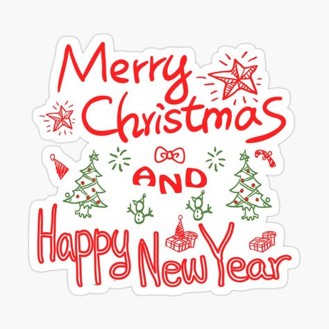 Happy New Year Stickers, Merry Christmas 2023, 2023 Sticker, New Year Clipart, Christmas Clip Art, Teachers Classroom, Merry Christmas Happy New Year, Christmas Happy New Year, Christmas Happy