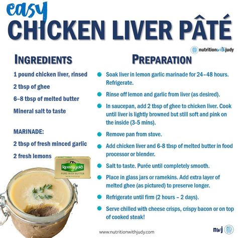 Judy Cho » Gut Health🐄 on Instagram: “My very simple chicken liver pâté recipe. Many of you have made this recipe pâté over the years. I have some video tutorials in RECIPE…” Chicken Liver Pate Recipe, Chicken Liver Recipes, Organ Meats, Garlic Marinade, Chicken Liver Pate, Liver Recipes, Yum Recipes, Chicken Liver, Simple Chicken