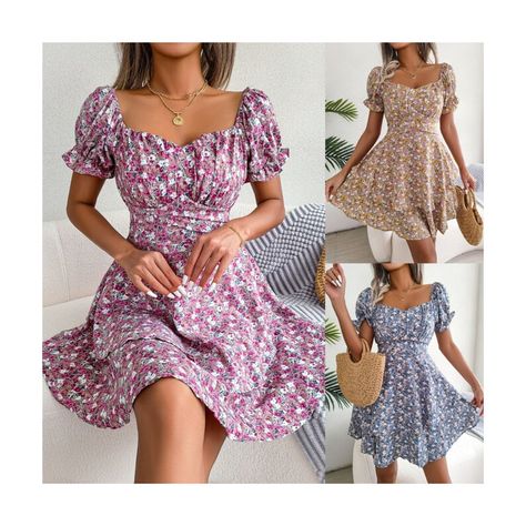 Low Neck High Waist Dress Spring And Summer New Floral Lace Up Waist Wrap Dresses