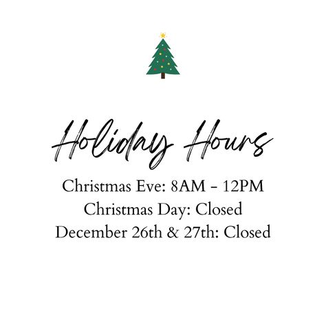 We have adjusted hours for Christmas this week! 🎄🌟 Christmas Salon, Upscale Salon, 2023 Ideas, Holiday Hours, Christmas Poster, Christmas 2023, Salon Decor, Christmas Eve, Graphic Design