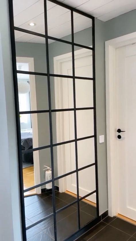 Blodlonn Ikea Mirror, Ikea Mirror Hack, Ikea Mirror, Hallway Mirror, Long Hallway, Diy Ikea Hacks, Floor To Ceiling, Thanks For Sharing, Ikea Diy