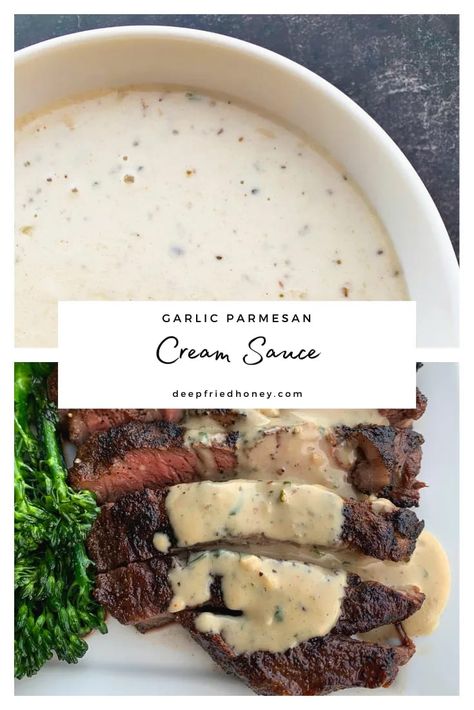 Steak In Garlic Butter Sauce, Sauce For Steak And Potatoes, Fancy Steak Sauce, Steak White Sauce, Steak Bernaise Sauce Easy, Steak And Cream Cheese, Beef With Cream Sauce, Parmasean Sauce Recipes, Steak Cream Sauce Recipe