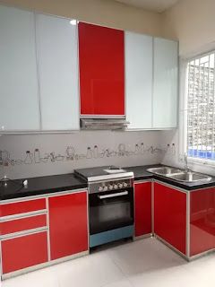 pintu-kabinet-dapur-aluminium Desain Kitchen Set, Kitchen Set Aluminium, Pintu Aluminium, Kabinet Dapur, Kitchen Set, Kitchen Sets, Jakarta, Kitchen Cabinets, Home Decor