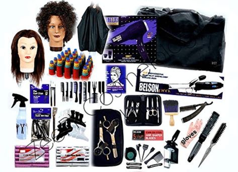 Cosmetology Kit, Cosmetology Career, Beauty School Cosmetology, Business Hair, School Beauty, Manikin Head, Beauty Careers, Hair Mannequin, Cosmetology Student