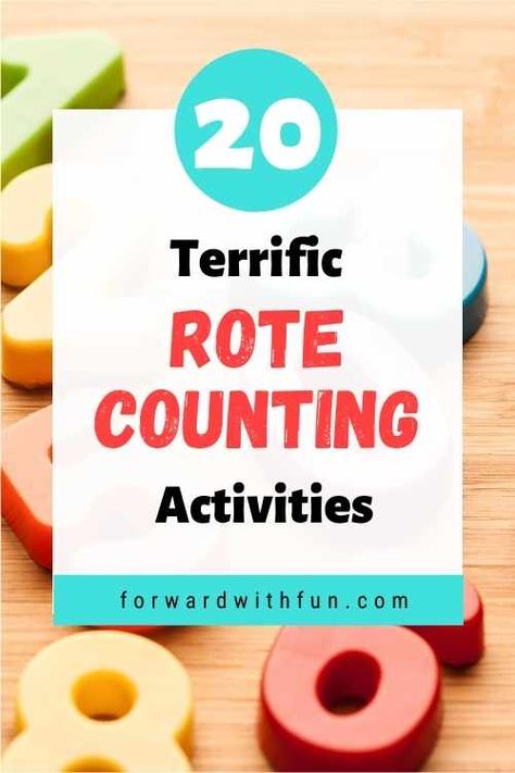 20 Terrific Rote Counting Activities - Forward With Fun Counting 1 To 20 Activities, Preschool Rote Counting Activities, Counting Lessons Preschool, Counting Activities Preschool 1-20, Counting 1-20 Activities, Rote Counting Activities Kindergarten, Rote Counting Activities Preschool, Number Sense Activities Preschool, Kindergarten Counting Activities