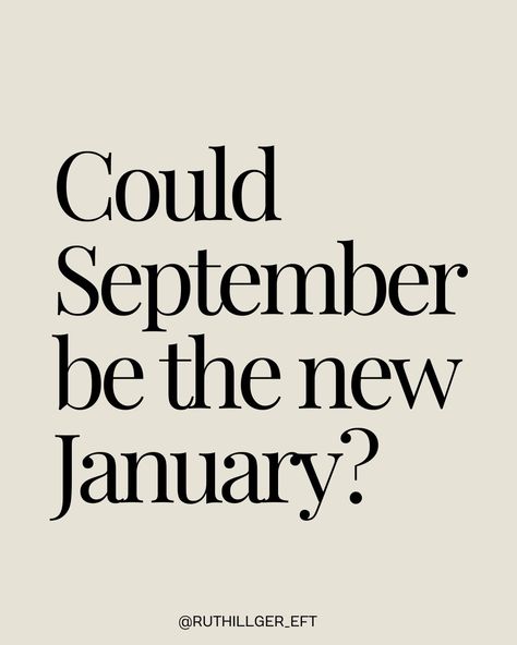 Could September be the new January? 🍂 As August wraps up, September often feels like a fresh start - much like January but with less pressure. September offers the chance to set personal goals and make intentional, quiet changes at your own pace. By the time the holiday season arrives, you might find yourself feeling more grounded, happier, and ready to embrace the end of the year with a calm mindset. Let’s make September a month of subtle growth and renewal, under the radar, just for ours... September Vision Board, Calm Mindset, September Goals, September Quotes, September Ends, Season Change, At Your Own Pace, Your Own Pace, A Fresh Start