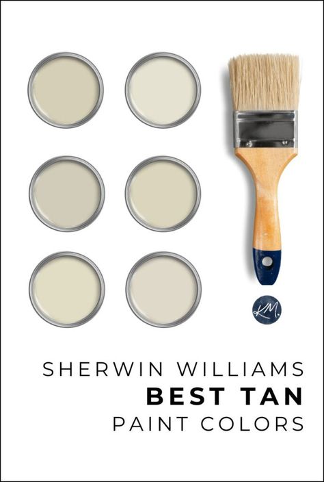 The 6 Best Tan Paint Colors: Sherwin Williams - Kylie M Interiors Sherwin Williams Tan Cabinet Colors, Sherwin Williams Sands Of Time, Khaki Shade Sherwin Williams, Sherwin Williams Natural Tan Cabinets, Softer Tan Sherwin Williams, Light Tan Paint Colors, Best Tan Paint Colors, Khaki Paint Colors, Beige Paint Colors Sherwin Williams