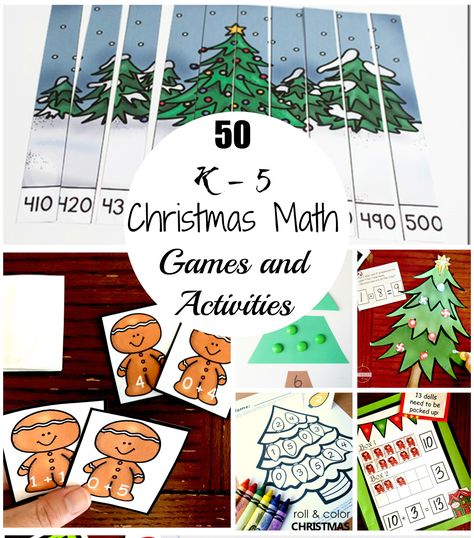 50 Christmas Math Games and Activities For Upper and Lower Elementary Children Christmas Math Games, Division Fractions, Christmas Homeschool, Christmas Lesson Plan, Christmas Math Activities, Christmas Lesson, December Activities, Christmas Teaching, Christmas Math