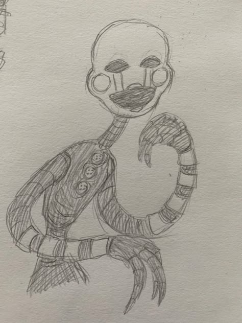 Fnaf Simple Drawings, Puppet Fnaf Drawing, Fnaf Drawings Sketches Easy, Fnaf Doodles Easy, Fnaf Easy Drawings, Fnaf Art Easy, Fnaf Drawings Creepy, Fnaf Drawings Easy, Fnaf Drawings Sketches