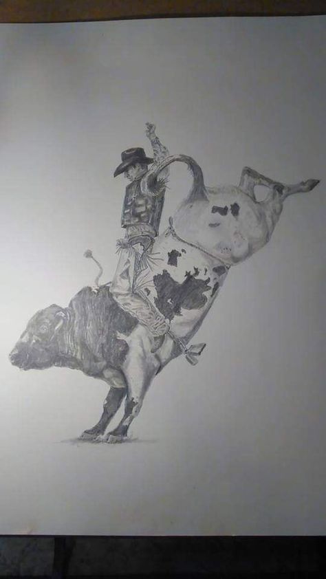 Bull Rider Art, Bull Riding Tattoos Rodeo, Bronc Rider Drawing, Bull Riding Photography, Bull Rider Drawing, Bullrider Tattoo, Cow Boy Drawings, Bull Riding Drawing, Bronc Rider Tattoo