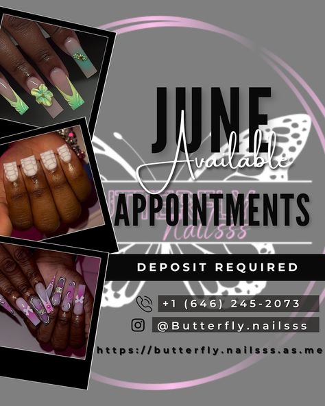 June Calendar is now open 💕 June Calendar, Nyc Nails, Now Open, Nail Tech, Nails, On Instagram, Instagram