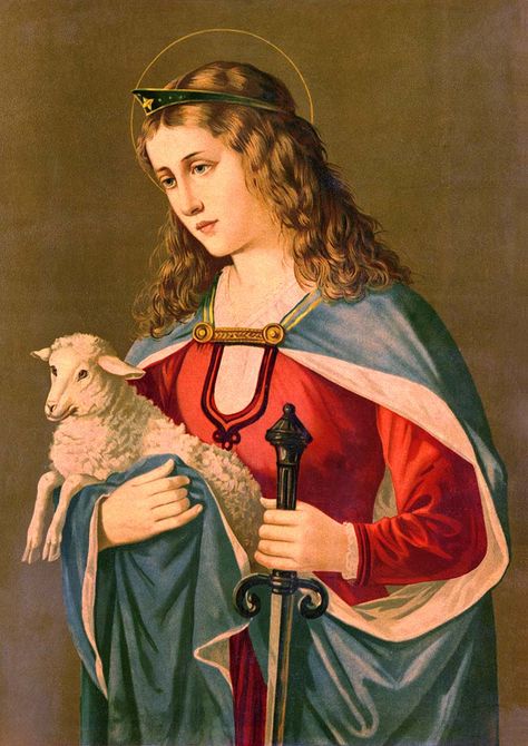 Saint Agnes of Rome Medieval Magic, Ritual Clothing, Saint Agnes, Catholic Sacraments, Friend Of God, Novena Prayers, Saints Days, Stella Maris, St Agnes