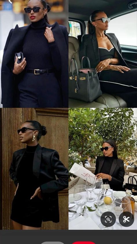 Boujee Business Woman, Rich Girl Aesthetic Outfit Black Women, Working Girl Aesthetic Black Women, Rich Girl Outfits Black Women, Opulence Aesthetic Outfit, Opulence Aesthetic Black Woman, High Value Black Woman, Classy Girl Aesthetic Black Women, Boss Chick Outfits