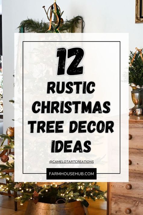 Rustic Christmas tree Christmas Tree Industrial Decor, Rustic Reindeer Christmas Decor, How To Decorate A Rustic Christmas Tree, Traditional Rustic Christmas Tree, Industrial Christmas Tree Decorations, Rustic Style Christmas Tree, Country Decorated Christmas Trees, Primitive Christmas Tree Decorations, Christmas Tree Rustic Decorations