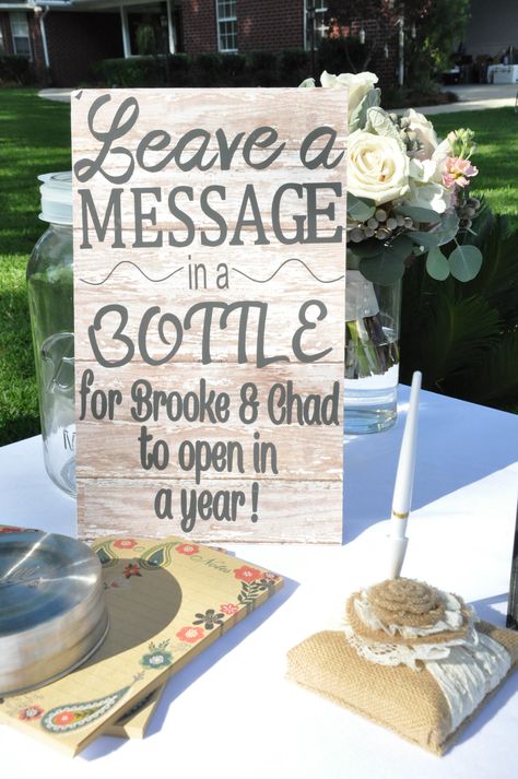 Leave a message in the bottle for bride and groom Leave A Note For The Bride And Groom, Leave A Message For The Bride And Groom, Message In The Bottle, Heather Wedding, Navy Blue And Gold Wedding, Note Doodles, Visual Notes, Wedding 2025, Doodle Lettering