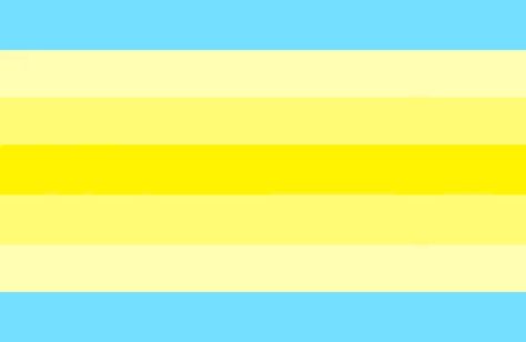 image id: the amab trans neutral pride flag. it has 7 stripes, the top and bottom ones being blue (to represent amab trans neutral folks) and the middle ones being different shades of yellow (to represent the different ways that trans neutral folks experience neutrality). end id. Gender Expression, When Someone Loves You, Libra And Taurus, Izuru Kamukura, I Got U, Umbrella Term, Gender Flags, Lgbtq Flags, Lgbt Flag