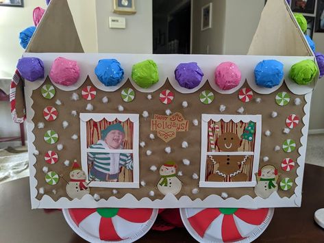 Kids Polar Express Box Car, Polar Express Box Car Ideas, Polar Express Train Box Car Ideas, Box Car Ideas, Train Box Car, Cardboard Box Diy, Cardboard Box Car, Room Parent, Polar Express Train