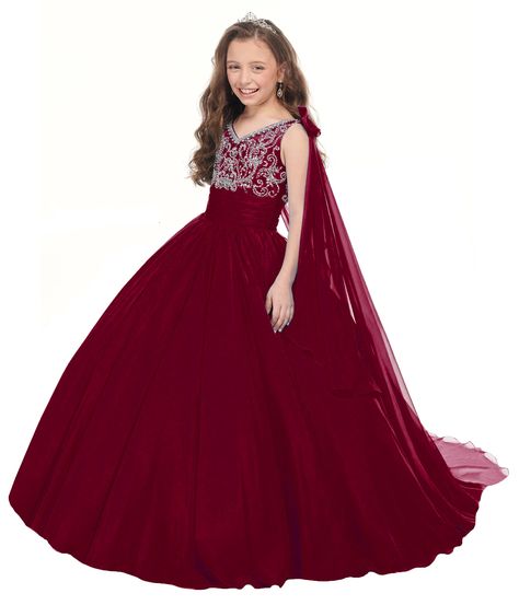 Formal Ball Gowns, Birthday Party Dresses, Chiffon Cape, Formal Ball Gown, Girls Pageant Dresses, Dress Chiffon, Princess Birthday Party, Birthday Party Dress, Pageant Dress