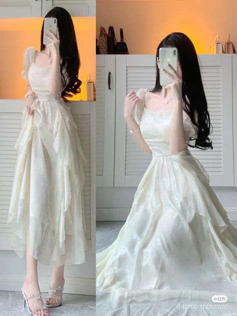 Douyin Dresses Prom, Asian Prom Dresses, Douyin Prom Dress, Douyin Dresses, Korean Formal Dress, Asian Prom Dress, Sum Dresses, Chinese Prom Dress, Cute Dress Outfits