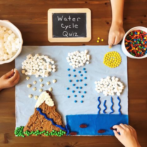 The Water Cycle: hands-on learning activities - The Mulberry Journal Water Cycle Craft, Water Cycle For Kids, Water Cycle Project, Water Cycle Activities, Cycle For Kids, The Water Cycle, Lap Book, Preschool Activities Toddler, Science Projects For Kids