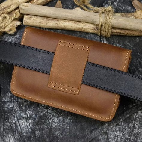 Man Clutch, Leather Waist Bag, Handmade Wallets, Leather Belt Bag, Waist Pack, Leather Clutch Bags, Waist Bag, Clutch Wallet, Mens Belts