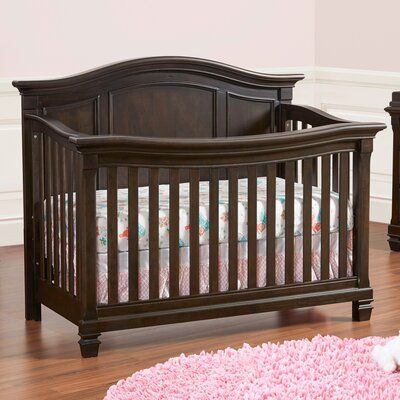 Baby Cache Glendale 4-in-1 Convertible Crib Color: Charcoal Brown Bed Day, 4 In 1 Crib, Wood Crib, Baby Cribs Convertible, Crib Toddler Bed, Adjustable Mattress, Nursery Crib, Crib Sets, Day Bed